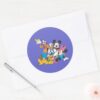 Mickey Friends Leaning Classic Round Sticker