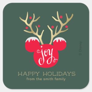 Mickey Friends Mickey Christmas Joy Custom S Square Sticker