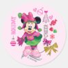 Mickey_&_Friends___Minnie_Holiday_Cheer_Classic_Round_Sticker_1 Mickey Friends Minnie Holiday Cheer Classic Round Sticker