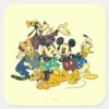 Mickey Friends Vintage Hug Square Sticker