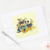 Mickey Friends Vintage Hug Square Sticker