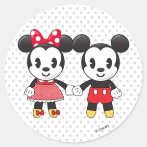 Mickey_&_Minnie_Holding_Hands_Emoji_Classic_Round_Sticker_1 Mickey Minnie Holding Hands Emoji Classic Round Sticker