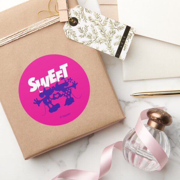 Mickey_&_Minnie_Mouse__Sweet!_Valentine's_Day_Classic_Round_Sticker_5 Mickey Minnie Mouse Sweet Valentines Day Classic Round Sticker