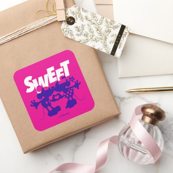 Mickey_&_Minnie_Mouse__Sweet!_Valentine's_Day_Square_Sticker_5 Mickey Minnie Mouse Sweet Valentines Day Square Sticker