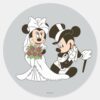 Mickey_&_Minnie_Wedding___Getting_Married_Classic_Round_Sticker_3 Mickey Minnie Wedding Getting Married Classic Round Sticker