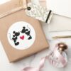 Mickey_&_Minnie_Wedding___Silhouette_Classic_Round_Sticker_6 Mickey Minnie Wedding Silhouette Classic Round Sticker