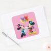 Mickey Minnie Birthday Square Sticker