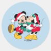 Mickey_&_Minnie___Christmas_Kisses_Classic_Round_Sticker_1 Mickey Minnie Christmas Kisses Classic Round Sticker