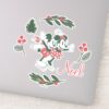 Mickey Minnie Christmas Skating Noel Sticker