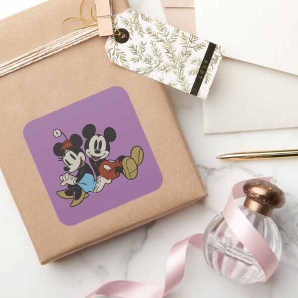 Mickey_&_Minnie___Classic_Pair_Sitting_Square_Sticker_5 Mickey Minnie Classic Pair Sitting Square Sticker