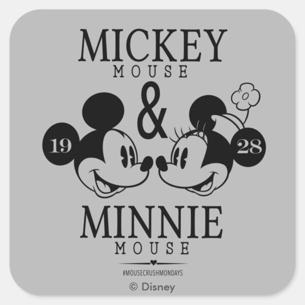 Mickey_&_Minnie___Est._1928_Square_Sticker_1 Mickey Minnie Est. 1928 Square Sticker