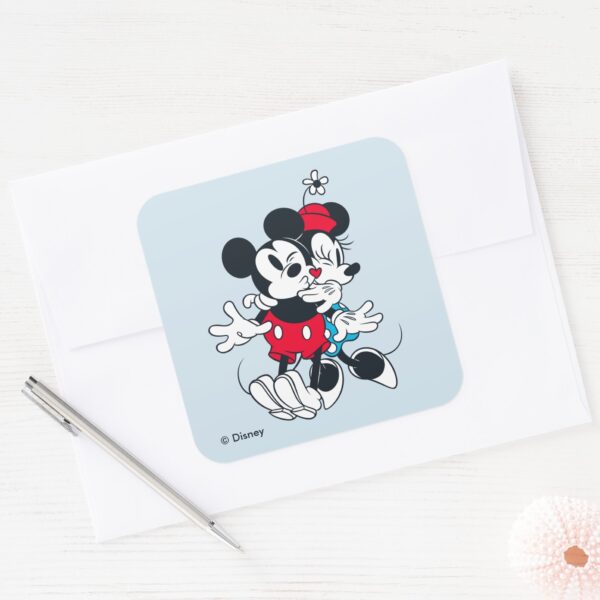 Mickey_&_Minnie___Forever_Love_Square_Sticker_3 Mickey Minnie Forever Love Square Sticker