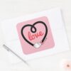 Mickey_&_Minnie___Heart_Love_Square_Sticker_3 Mickey Minnie Heart Love Square Sticker