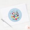 Mickey_&_Minnie___Holiday_Kisses_Classic_Round_Sticker_3 Mickey Minnie Holiday Kisses Classic Round Sticker