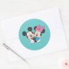 Mickey Minnie Hugging Classic Round Sticker