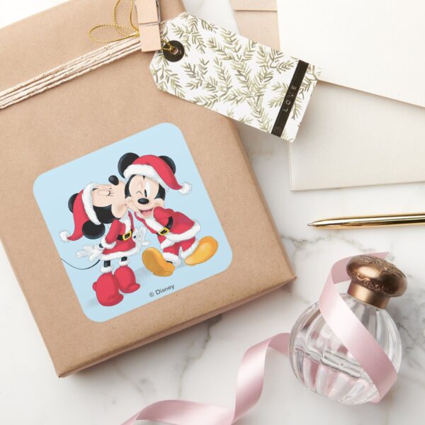 Mickey Minnie Jingle Bell Fun Square Sticker