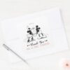 Mickey_&_Minnie___Pink_Confetti_Wedding_Square_Sticker_4 Mickey Minnie Pink Confetti Wedding Square Sticker