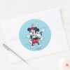 Mickey Minnie Two Of A Kind Classic Round Sticker