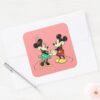 Mickey Minnie Vintage Square Sticker