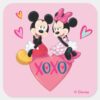 Mickey_&_Minnie___XOXO_Valentine_Square_Sticker_1 Mickey Minnie XOXO Valentine Square Sticker
