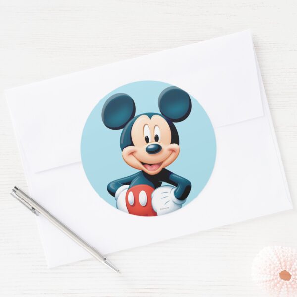 Mickey___Hands_on_Hips_Classic_Round_Sticker_3 Mickey Hands On Hips Classic Round Sticker