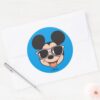 Mickey___Mickey_Smiling_Sunglasses_Classic_Round_Sticker_3 Mickey Mickey Smiling Sunglasses Classic Round Sticker