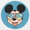 Mickey___Mickey_Tropical_Sunglasses_Classic_Round_Sticker_1 Mickey Mickey Tropical Sunglasses Classic Round Sticker