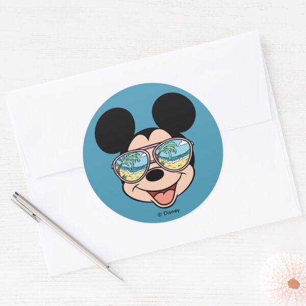 Mickey___Mickey_Tropical_Sunglasses_Classic_Round_Sticker_3 Mickey Mickey Tropical Sunglasses Classic Round Sticker
