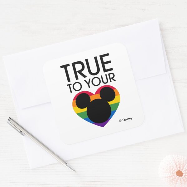 Mickey___True_to_Your_Heart_Square_Sticker_3 Mickey True To Your Heart Square Sticker