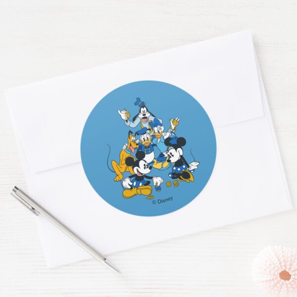 Mickey_and_Friends___Dreidel_Days_Classic_Round_Sticker_3 Mickey And Friends Dreidel Days Classic Round Sticker