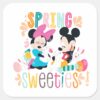 Mickey_and_Minnie___Spring_Sweeties_Square_Sticker_1 Mickey And Minnie Spring Sweeties Square Sticker