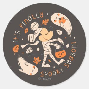 Mickey's_Mummy_Magic__Spooky_Season_Fun_Classic_Round_Sticker_1 Mickeys Mummy Magic Spooky Season Fun Classic Round Sticker