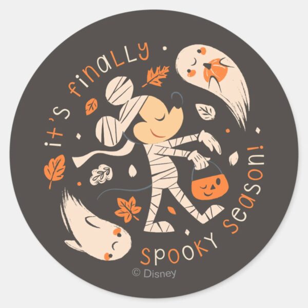 Mickey's_Mummy_Magic__Spooky_Season_Fun_Classic_Round_Sticker_1 Mickeys Mummy Magic Spooky Season Fun Classic Round Sticker