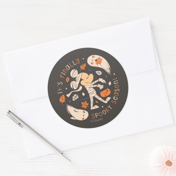 Mickey's_Mummy_Magic__Spooky_Season_Fun_Classic_Round_Sticker_3 Mickeys Mummy Magic Spooky Season Fun Classic Round Sticker