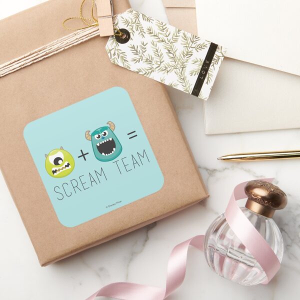 Mike+Sulley=Scream_Team_Square_Sticker_5 MikeSulleyScream Team Square Sticker