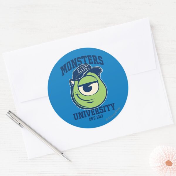 Mike_Monsters_University_Est._1313_Classic_Round_Sticker_3 Mike Monsters University Est. 1313 Classic Round Sticker