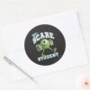 Mike_Scare_Student_2_Classic_Round_Sticker_3 Mike Scare Student 2 Classic Round Sticker