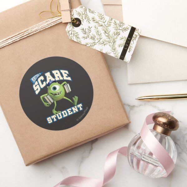 Mike_Scare_Student_2_Classic_Round_Sticker_5 Mike Scare Student 2 Classic Round Sticker