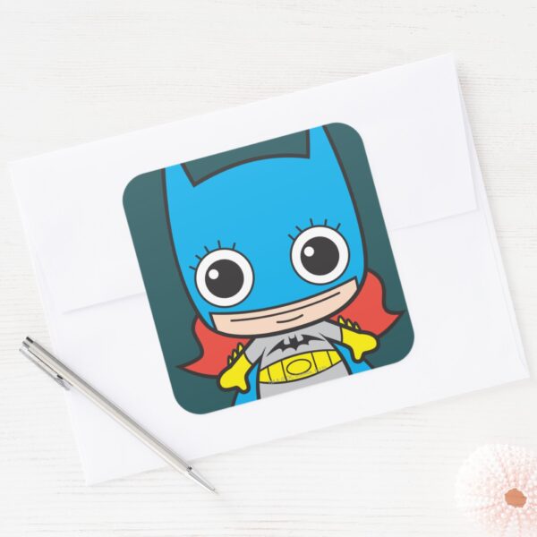 Mini_Batgirl_Square_Sticker_3 Mini Batgirl Square Sticker