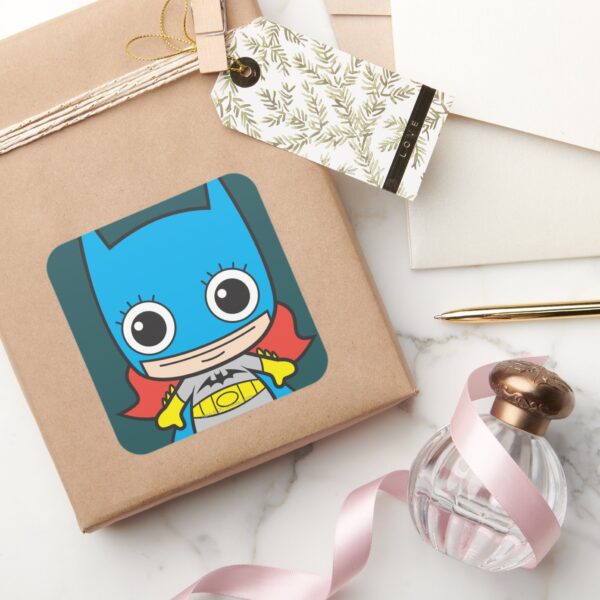 Mini_Batgirl_Square_Sticker_5 Mini Batgirl Square Sticker