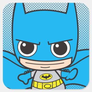 Mini Batman Running Square Sticker