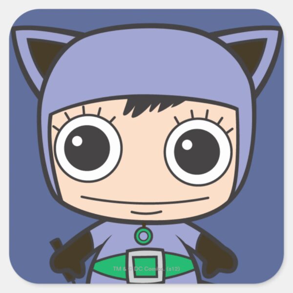 Mini_Cat_Woman_Square_Sticker_1 Mini Cat Woman Square Sticker