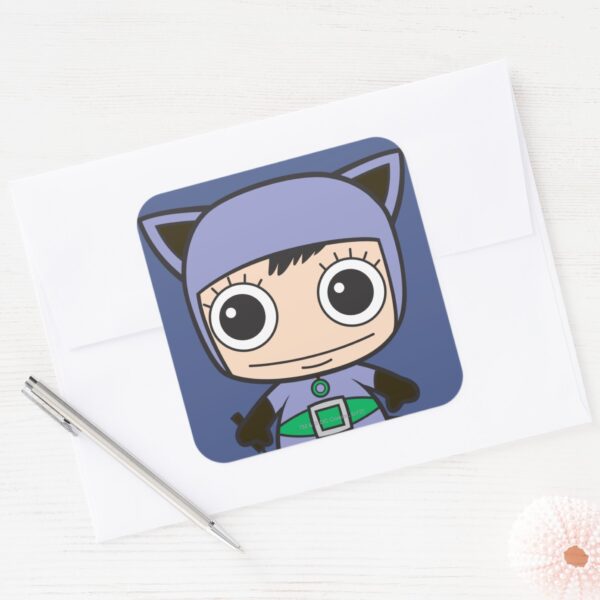 Mini_Cat_Woman_Square_Sticker_3 Mini Cat Woman Square Sticker