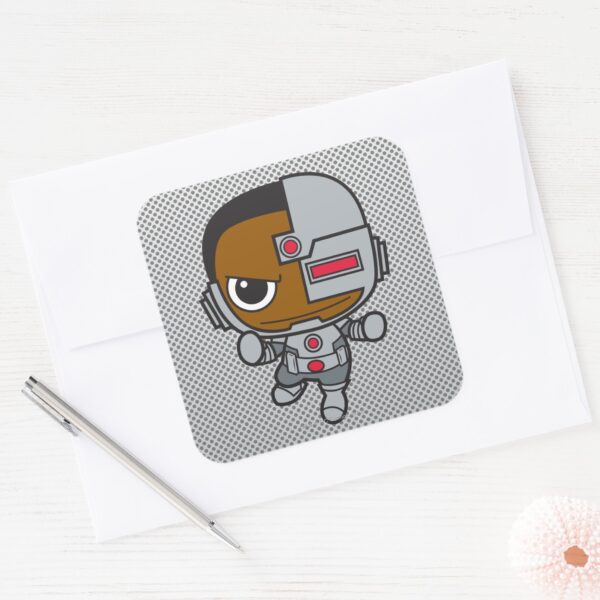 Mini_Cyborg_Square_Sticker_3 Mini Cyborg Square Sticker