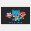 Mini_Justice_League_Sketch_Rectangular_Sticker_1 Mini Justice League Sketch Rectangular Sticker