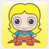 Mini_Supergirl_Square_Sticker_1 Mini Supergirl Square Sticker