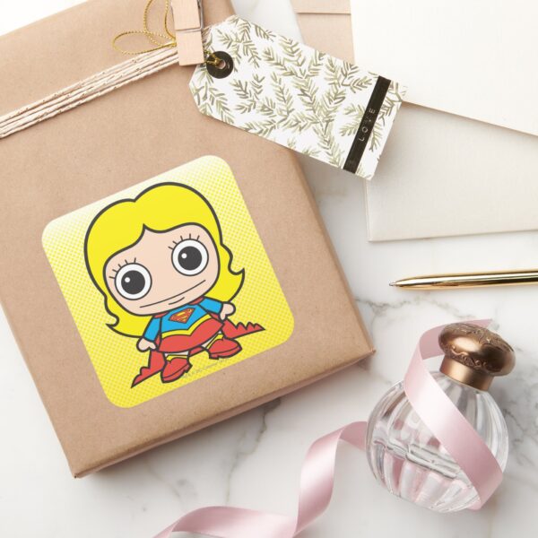 Mini_Supergirl_Square_Sticker_5 Mini Supergirl Square Sticker