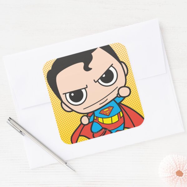 Mini_Superman_Flying_Square_Sticker_3 Mini Superman Flying Square Sticker