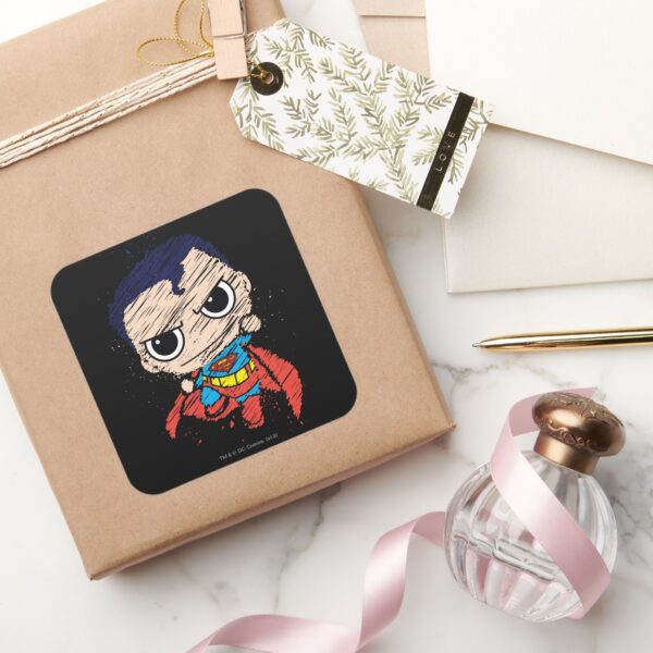 Mini_Superman_Sketch_-_Flying_Square_Sticker_5 Mini Superman Sketch Flying Square Sticker