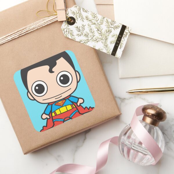 Mini_Superman_Square_Sticker_4 Mini Superman Square Sticker